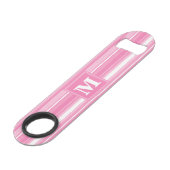 Monogram roze strepen speed flessenopener (Voorkant Gekanteld)