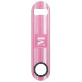 Monogram roze strepen speed flessenopener (Voorkant)