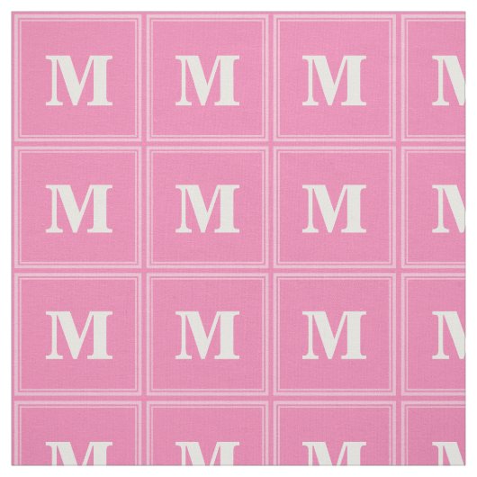 Monogram roze strepen stof (Swatch)
