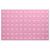 Monogram roze strepen stof (Fat Quarter)