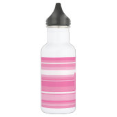 Monogram roze strepen waterfles  (Links)