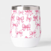 Monogram Roze Strikje Coquette Esthetisch Preppy T (Achterkant)