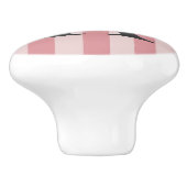 Monogram roze stripes Rozen Keramische Knop (Zijkant)