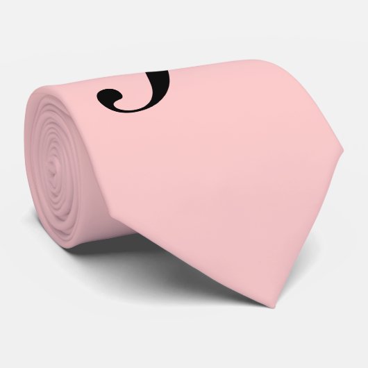 Monogram Roze Stropdas (Opgerold)