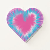 Monogram Roze stropdas-kleurstof hart Spiraalvormi Notitieboek (Achterkant)