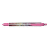Monogram roze tinteling zwarte inkt pen (Achterkant)