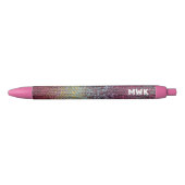 Monogram roze tinteling zwarte inkt pen (Voorkant)