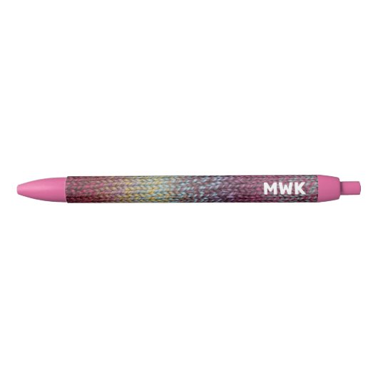 Monogram roze tinteling zwarte inkt pen (Voorkant)