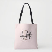 Monogram Roze Tote Bag (Voorkant)