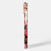 Monogram roze Tulip Flower iPhone Case (Achterkant / Links)