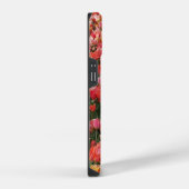 Monogram roze Tulip Flower iPhone Case Hoesje (Rechterkant)