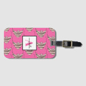 Monogram Roze Vis Patroon Bagagelabel (Voorkant (horizontaal))
