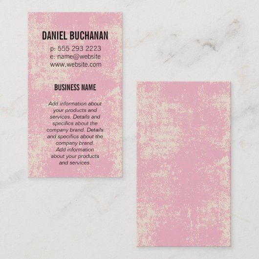 Monogram  Roze Visitekaartje (Voorkant / Achterkant)