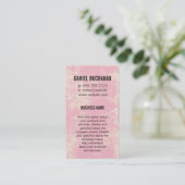 Monogram Roze Visitekaartje (Staand voorkant)