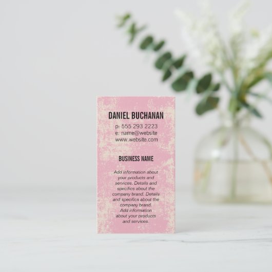 Monogram  Roze Visitekaartje (Staand voorkant)