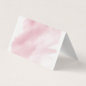 Monogram roze voor haar Waterverf Wash gevouwen te Visitekaartje (Achterkant)