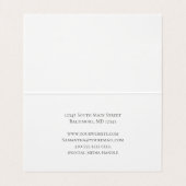 Monogram roze voor haar Waterverf Wash gevouwen te Visitekaartje (Binnenkant ongevouwen)