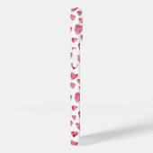 Monogram roze Waterverf Hartpatroon Case-Mate iPhone Case (Achterkant / Rechts)