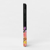 Monogram Roze Waterverf Trendy Floral Black Case-Mate iPhone Case (Achterkant/links)