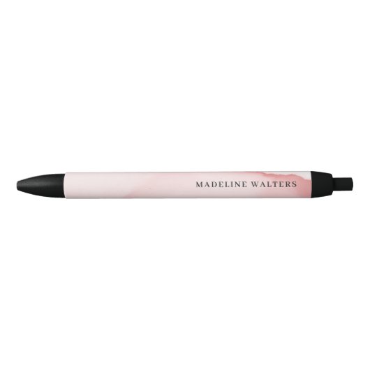  Monogram Roze Waterverf Uniek Zwarte Inkt Pen (Voorkant)