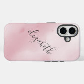 Monogram Roze Waterverf Wash Spat Hintergrund C Case-Mate iPhone Case (Achterkant (horizontaal))