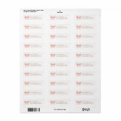 Monogram Roze Waterverfboog Etiket (Full Sheet)