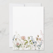 Monogram Roze Wildflower Floral Wedding Kaart (Achterkant)