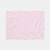 Monogram roze wit aangepast initiaal letter patroo fleece deken (Voorkant (Horizontaal))