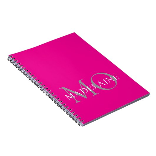  Monogram Roze Wit Persoonlijk  Notitieboek (Rechterzijde)
