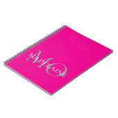  Monogram Roze Wit Persoonlijk  Notitieboek (Linkerzijde)