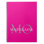  Monogram Roze Wit Persoonlijk  Notitieboek (Voorkant)