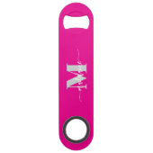 Monogram Roze Wit Zilver Personal Speed Flessenopener (Achterkant)