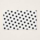 Monogram roze witte en zwarte pooldots visitekaartjes (Achterkant)