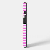 Monogram roze/witte strepen Case-Mate iPhone case (Achterkant / Links)