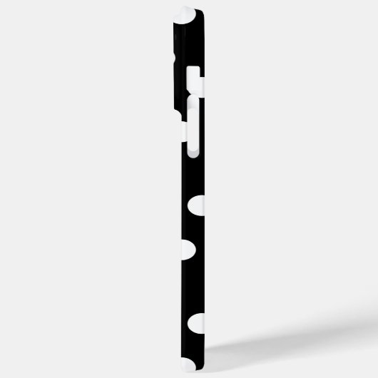 Monogram roze zwart en witte poka Dot Case-Mate iPhone Case (Achterkant / Links)