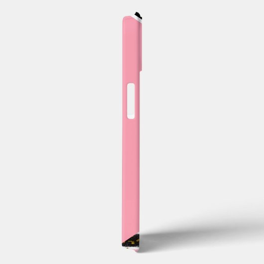 Monogram roze zwart goud Glitter Trendy Case-Mate iPhone Case (Achterkant / Rechts)