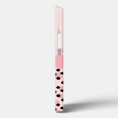 Monogram roze zwart luipaard cheeta print trendy Case-Mate iPhone case (Achterkant / Links)
