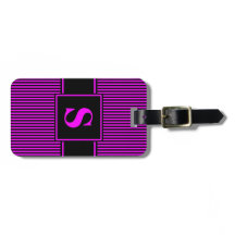 Monogram Roze Zwart Pinstripe