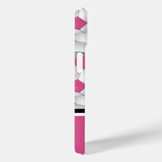 Monogram roze zwart Voetbal Patroon Case-Mate iPhone Case (Achterkant / Rechts)