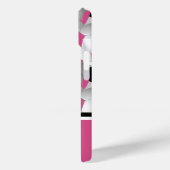 Monogram roze zwart Voetbal Patroon Case-Mate iPhone Case (Achterkant / Links)