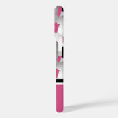 Monogram roze zwart Voetbal Patroon Case-Mate iPhone Case (Achterkant / Links)