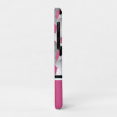 Monogram roze zwart Voetbal Patroon Case-Mate iPhone Case (Achterkant/links)