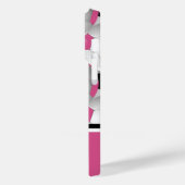 Monogram roze zwart Voetbal Patroon Case-Mate iPhone Case (Achterkant / Links)