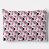 Monogram roze zwart Voetbal Patroon Etui (Achterkant)