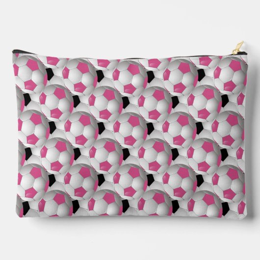 Monogram roze zwart Voetbal Patroon Etui (Achterkant)