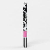 Monogram roze, zwart, wit, gestreept Hoesje (Achterkant/rechts)