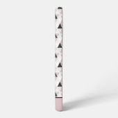 Monogram roze zwart-wit marmer samsung galaxy hoesje (Linkerkant)