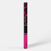 Monogram Roze, Zwart, Witte Damask iPad Air Hoesje iPhone Hoesje (Rechterkant)