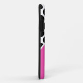 Monogram roze zwart-witte poka-puntgolven Case-Mate iPhone case (Achterkant/rechts)