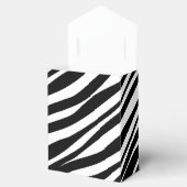 Monogram Roze & Zwart Zebra Print Favor Box Bedankdoosjes (Geopend)